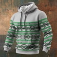 thumbnail image 1 of Men's Hooded Sweatshirt With Pockets for Casual Western Aztec Style Long Sleeve Relaxed Fit Top, 1 of 3