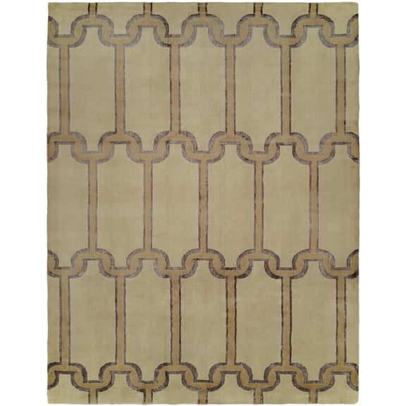 Kalaty Portfolio Area Rug PF-348 Traver Blocks Curved 2' x 3' Rectangle