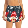 thumbnail image 2 of Picia Three Cute Christmas Gnomes Pattern Women's 2 in 1 Athletic Running Shorts High Waisted Workout Casual Gym Sweat Shorts with Comfy Liner Zipper Pockets-Medium, 2 of 9