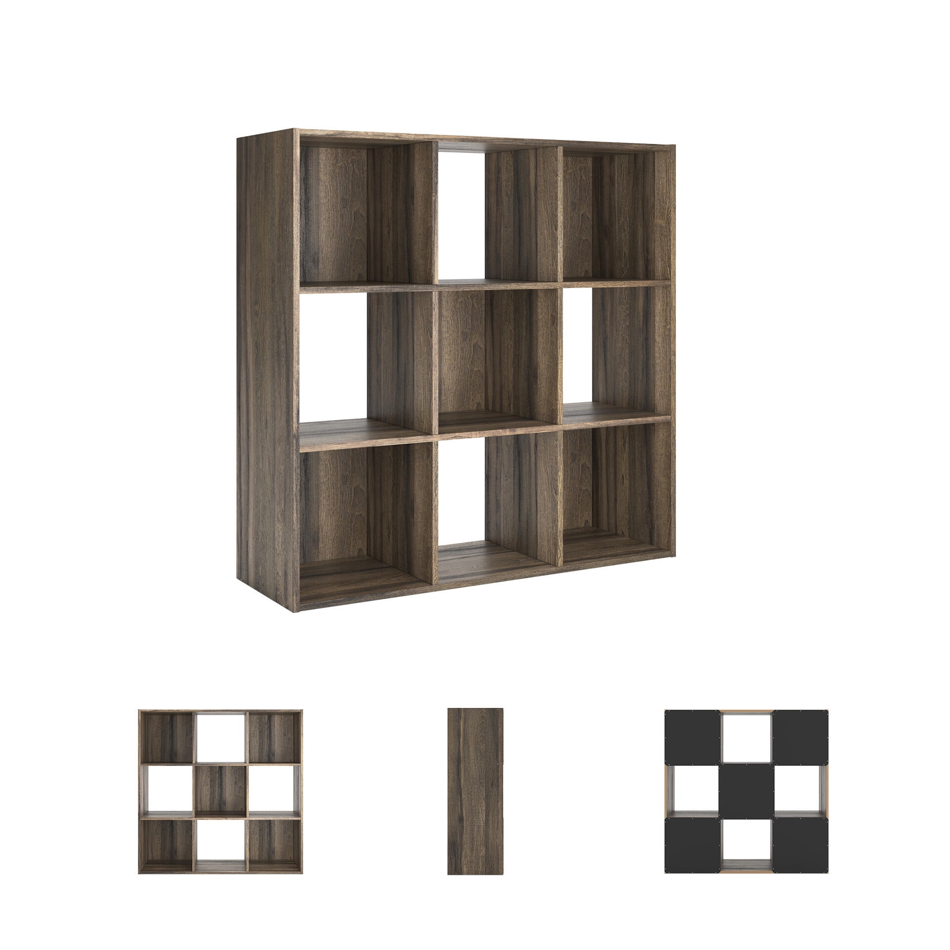 Signature Design by Ashley Shallifer 9 Cube Storage Organizer with Oak Finish