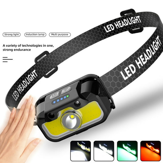 LJNYFDC Long-range Headlamp LED Rechargeable Head Light Super Bright Waterproof Type C Outdoor Light for Riding and Fishing