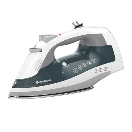 BLACK DECKER® One Step Steam Iron with EvenSteam Stainless Steel Soleplates and SmartSteam Control, Grey