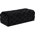 thumbnail image 3 of Home Square 2-Piece Set with Velvet King Bed and Ottoman in Black, 3 of 11