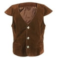 thumbnail image 1 of Hfolob Chemises Garçon Gilet Classique Décontracté Uni Hauts pour Enfants, 1 of 2