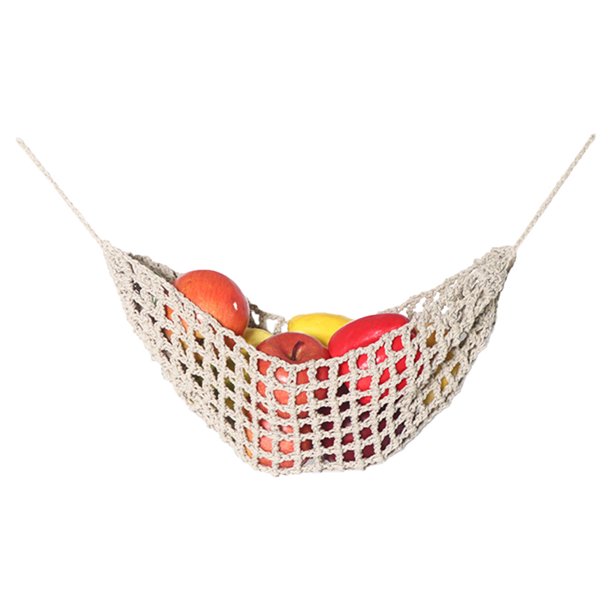 Hamaca Macrame Cesta Frutas Colgantes para La Debajo Del Gabinete El Bote Casero RV Vegetal