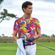 thumbnail image 3 of Balery Colorful Bananas Camisa Polo de Hombre con Estampado, de Manga Corta y Tejido Medio, Camisa Tipo Golf Polo-Small, 3 of 6