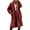 Red, variant on Women Long Double Breasted Teddy Fleece Coat Dual Reinforced Pockets 3 Colors Wrinkle Resistant Thick Winter Oversized Outerwear 1pc S-XXL True To Size Plus Size Friendly