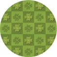 thumbnail image 1 of Ahgly Company Machine Washable Indoor Round Transitional Pistachio Green Area Rugs, 7' Round, 1 of 7