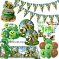 thumbnail image 2 of Decoraciones para fiestas de cumpleaños de dinosaurios de Jurassic World, manteles, pancartas, globos, suministros para fiestas de cumpleaños infantiles, baby shower, 2 of 5