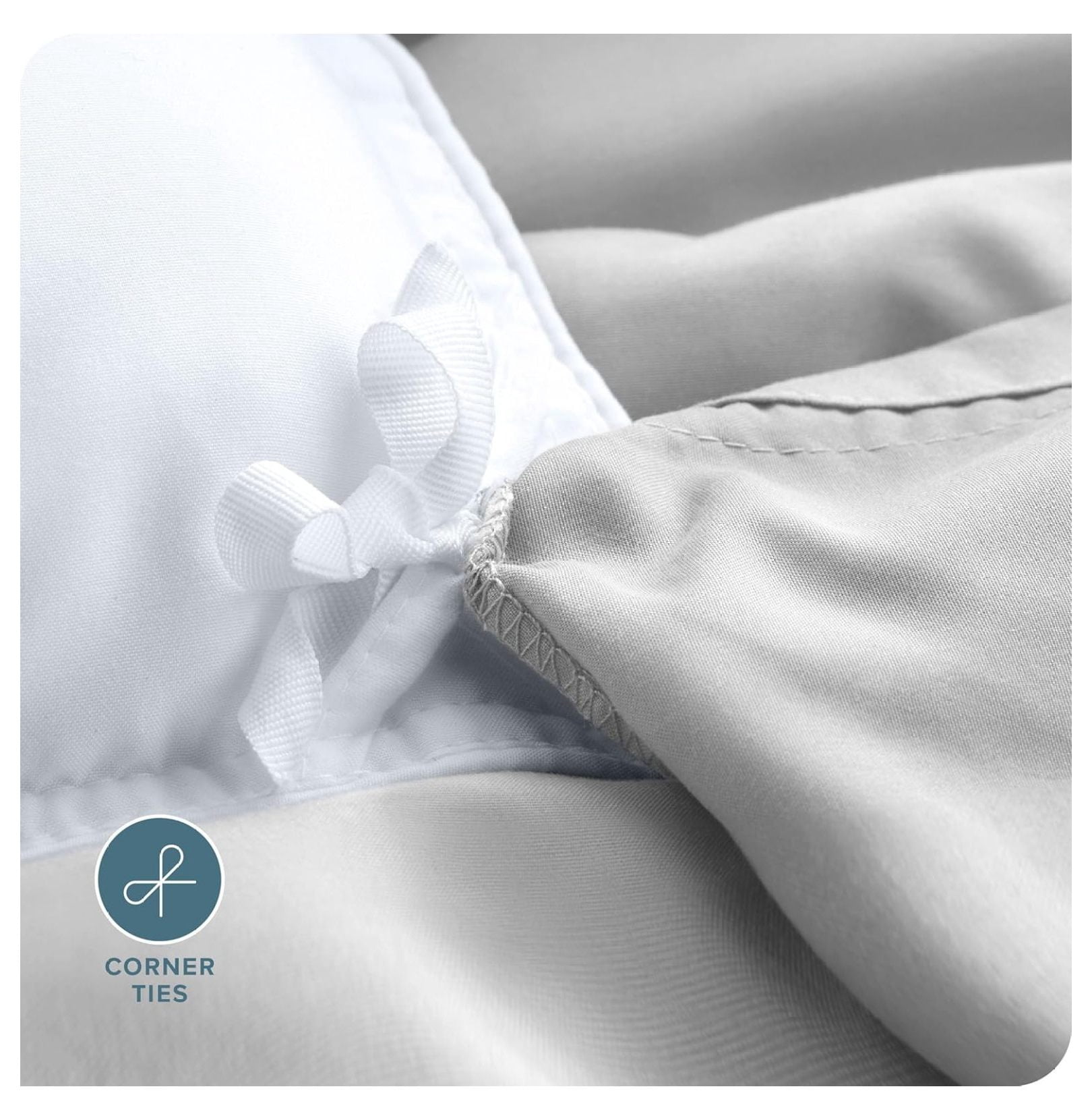 Bedding Duvet Cover Oversized Queen - Premium 1800 Super Soft Collection - Lightweight, Cooling - Soft Breathable Bedding Duvet Cover (Oversized Queen, Cloud Grey)