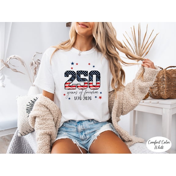 USA 250th Anniversary T-Shirt, Patriotic 4th of July Tee, 1776-2026 Independence Day Graphic Shirt