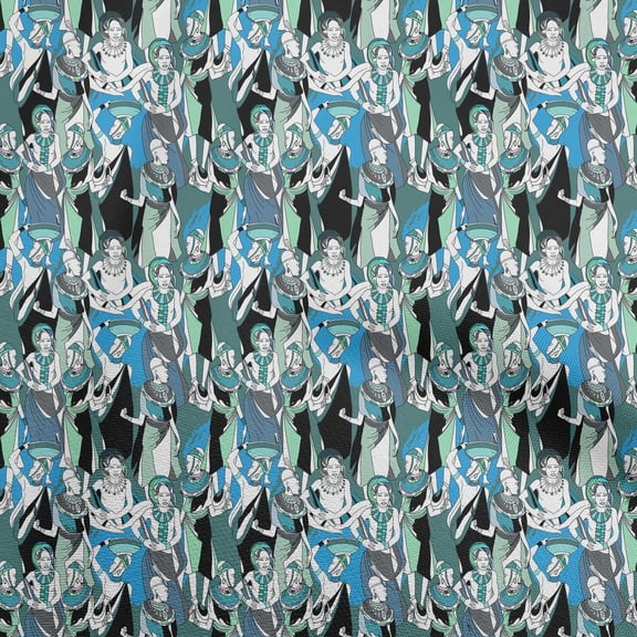 oneOoneRayonMediumBlueFabricAfricanSewingFabricByTheYardPrintedDiyClothingSewingSupplies56InchWide