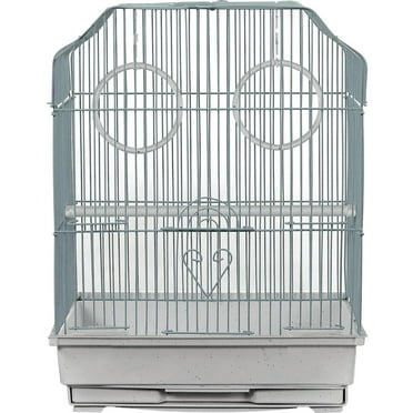 Ornate Top Bird Cage - White S