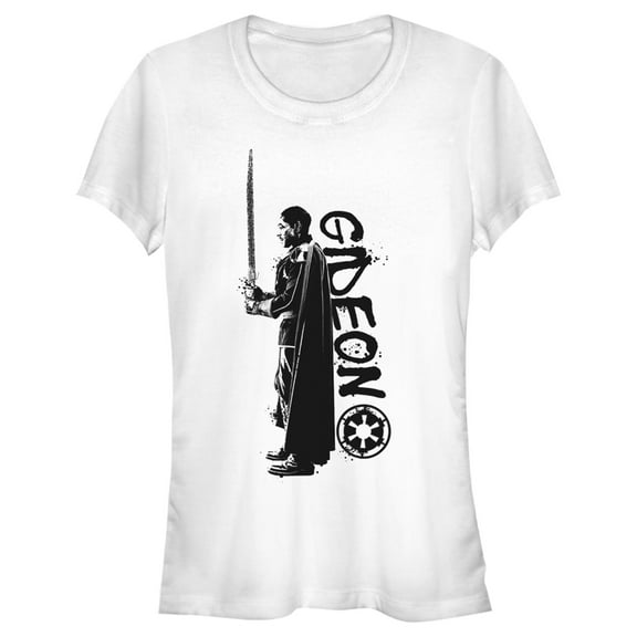 Junior's Star Wars: The Mandalorian Moff Gideon  Graphic Tee White X Large