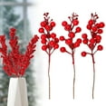 thumbnail image 2 of Artificial Red Berry Stems, Ongmies Red Berry Stems - Small Holly Berry Picks for Christmas Tree, Wedding Wreath, and Holiday Decor, Christmas Decorations Indoor, 2 of 7