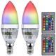 thumbnail image 1 of bombillas LED E14 de 3 W, 16 colores, RGB, control remoto SES, bombillas de iluminación ambiental regulables para decoración de bares, 1 of 5