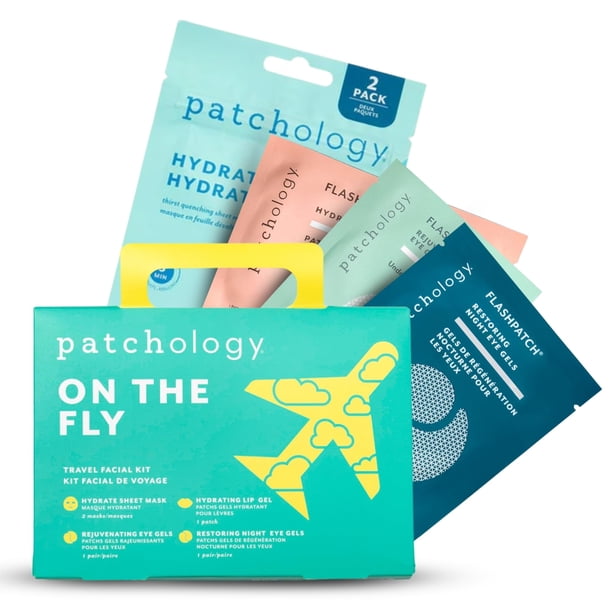 Kit facial de viaje Patchology On The Fly con cuidado de la piel hidratante