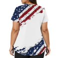 thumbnail image 5 of Iaqnaocc 4th of July Scrubs for Women Patriotic Plus Size American Flag Stars Nurse Uniforms Trendy V-Neck Side Slits Scrub Shirt Independence Day Short Sleeve Medical Workwear Multicolor 3XL, 5 of 5