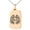 Rose, variant on Stainless Steel Date Masamune Samurai Crest Engraved Small Rectangle Dog Tag Charm Pendant Necklace