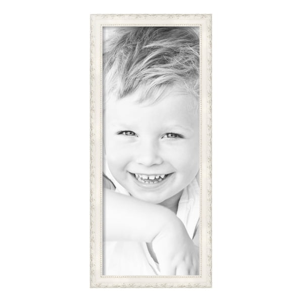 ArtToFrames 12" x 30" Classic White Picture Frame, 12x30 inch White Wood Poster Frame (WOM-5004), Pack