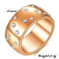thumbnail image 5 of EOEMY 10mm Silver Gold Black Rose Gold Full Cz Band Men Stainless Steel Ring Size 6-12, 5 of 6
