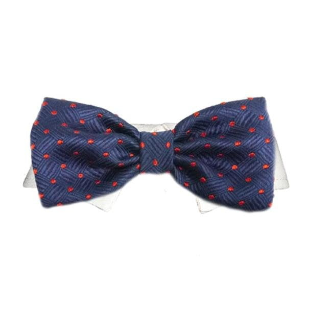 Pooch Outfitters PABT-XXL Andrew Bow Tie, Blue - 2XL