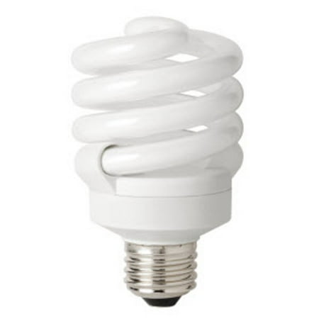 - TCP 4891841K Single 18 Watt Frosted T3 Medium (E26) Compact Fluorescent Bulb - 4100K