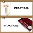 thumbnail image 3 of RENACLIPY 1 Set Copper Trombone Model 11X3X3CM Golden For Music Lovers And Desk Decor, 3 of 6