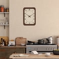 thumbnail image 2 of Vintage Farmhouse Wood Wall Clock Battery Operated 12 Inch Brown Decorative Wall Clocks for Living Room Kitchen Bedroom Mid Century Wall Clock Silent Non-Ticking, 2 of 7