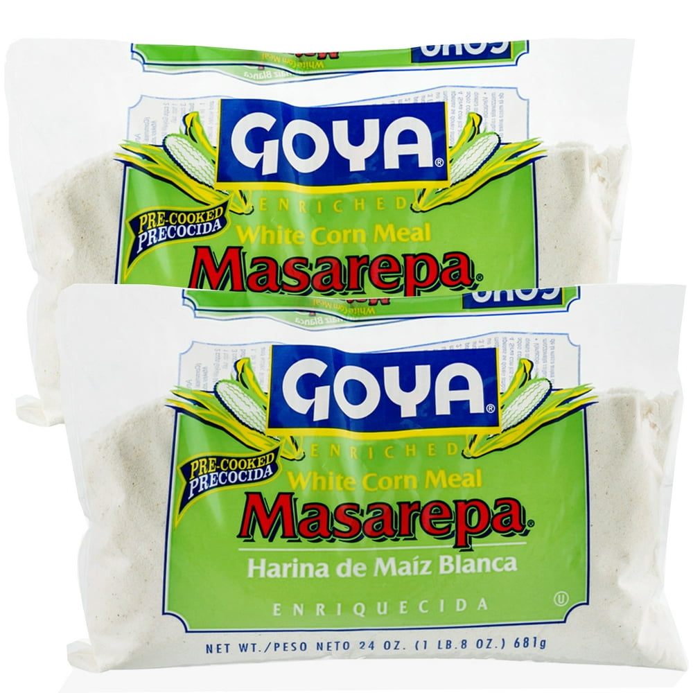 Goya White Corn Meal Masarepa Precooked, 24oz (Pack of 2)