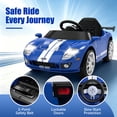 thumbnail image 7 of Xuanlur 12V Licensed Ford GT Kids Ride on Toy, 12V Battery Powered Electric Car w/Remote Control, 4-Wheel Suspension, 3 Speed, Battery Display, LED Lights, Ride on Car for Toddler 1-5 Years, Bule, 7 of 7
