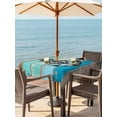 thumbnail image 3 of Outdoor Tablecloth with Umbrella Hole for Patio/Picnic/Party/Camping, Nautical Anchor Waterproof Table Cloth Square Cover Washable, Retro Blue Brown Wooden Boards Farmhouse (60"x 60"), 3 of 8