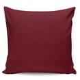 thumbnail image 2 of Pure Red Wine Throw Pillow Covers, Soft Pillowcases with Invisible Zipper, Simple Solid Color Decorative Square Pillow Cushion Covers for Living Room Couch Sofa Bed 26x26 Inches, 2 of 8