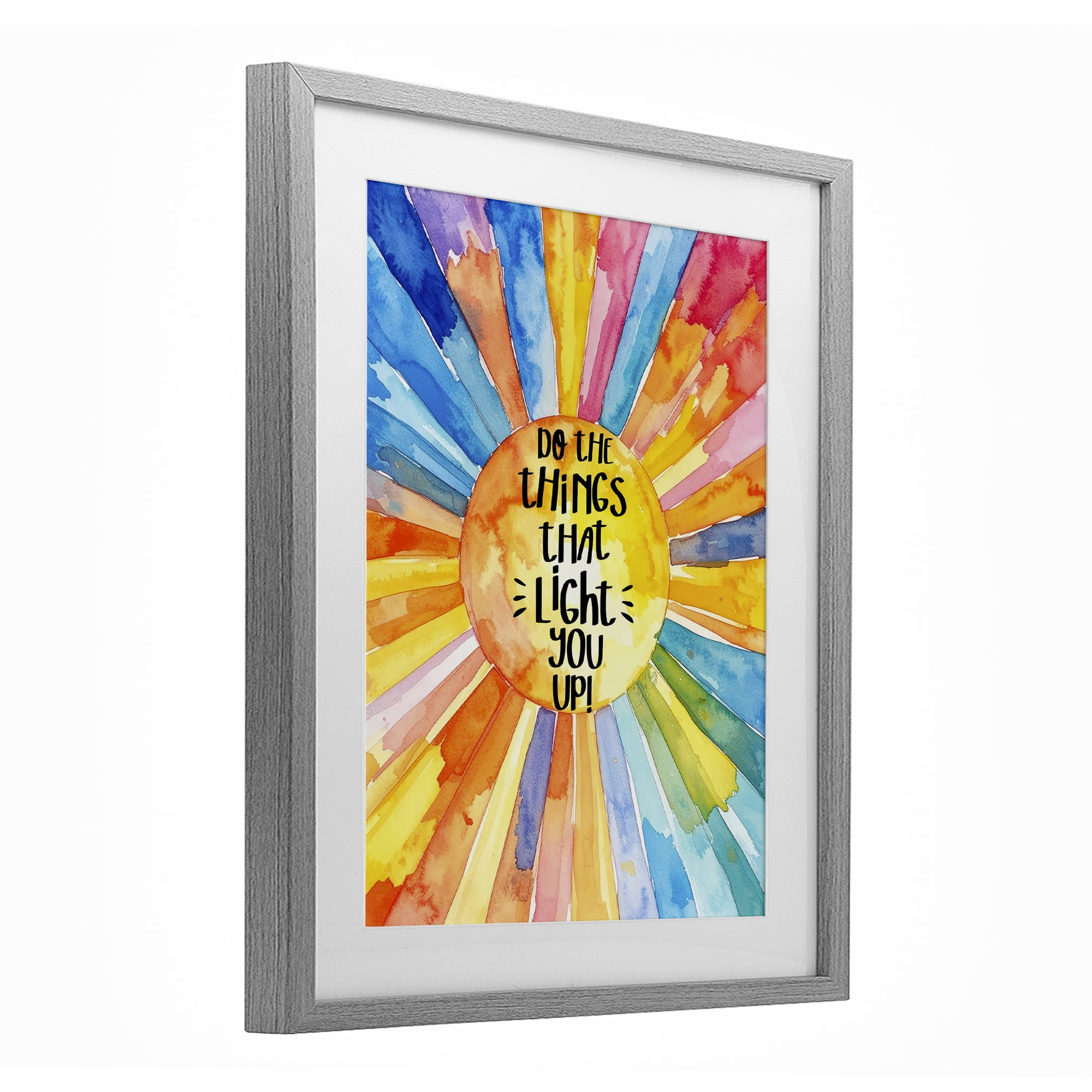 Stupell Industries Things That Light You Up Gray Framed Print Under Glass, design by Shelly Craig