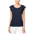 thumbnail image 1 of Playera básica maison Jules con Manga aleteada para mujer azul XX-Small, 1 of 2