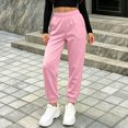 thumbnail image 2 of Lmnyox Toddler Kid's Sweatpants Fashion Elastic Waist Cuffed Pants Plain Athletic Trousers with Pockets, 2 of 6