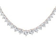 thumbnail image 3 of Lazio - 10 Carat Riviera 3 Prong Graduated Diamond Tennis Necklace, 3 of 4