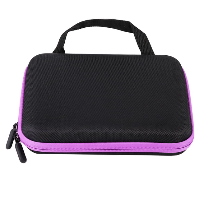 Delaman Storage Bag, 63 Slots Portable Aromatherapy Essential Oil Storage Bag Case Box Organizer Storage Tools(Purple)