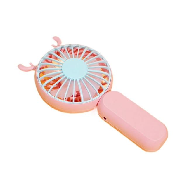 Mini ventilador eléctrico de mano, ventilador portátil de bolsillo, ventilador de mano recargable por USB, silencioso Rosa