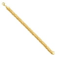 thumbnail image 1 of 14K Yellow Gold Hollow Oval Byzantine 7.5" Bracelet, 1 of 1