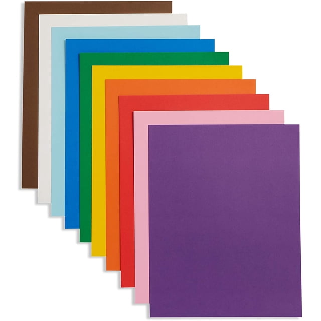 es Bright Bold Poster Board, 9 x 12 Inch Small Size, orted Colors, For Clroom Use, School