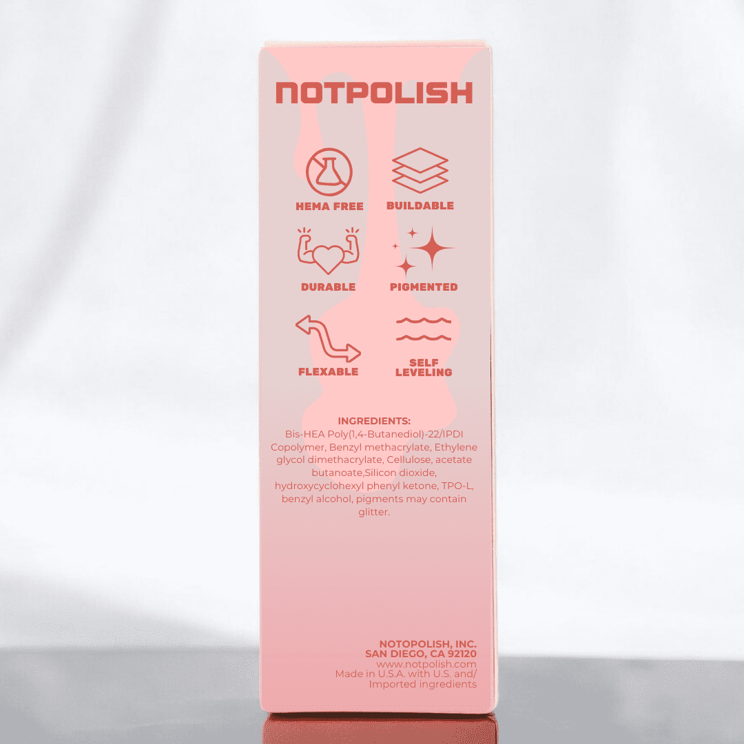 NotPolish Thickie Builder Gel, Blushed Pink, UV Curable, 0.5 oz