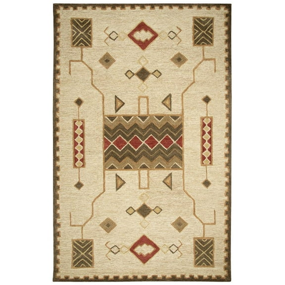 Alora Decor Durango 5' x 8' Southwest/Tribal Gold/Multi Hand-Tufted Area Rug