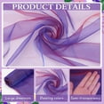thumbnail image 4 of Tela de organza bicolor de 3,28 yardas, 59,8 pulgadas, ligera, transparente, iridiscente, azul real con gasa holográfica roja., 4 of 6