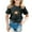 Navy, variant on Little Girls Tshirts Galaxy Short Sleeve Crew Neck Fancy Top Teenager 3D Print Glitter Tops Carnival Clothes for Kids Size 8-9T