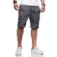 thumbnail image 1 of Shorts casuales JMIERR de algodón con cordón, gris, para hombre, 1 of 8