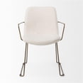 thumbnail image 2 of Pemberly Row Cream Fabric Wrap Gold Metal Frame Dining Chair, 2 of 12