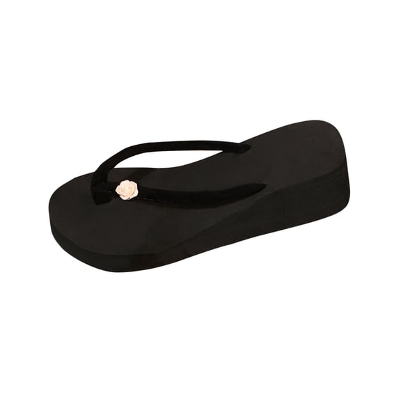 ShiShine Womens Floral Platform Flip Flops Comfort Non Slip Beach Vacation Casual Sandals