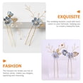 thumbnail image 4 of 2 piezas de tela de tela horquilla delicada joyería de cabello accesorios para el cabello para novia para la novia de la boda, 4 of 6