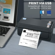 JADENS Thermal Printer, 4x6 Bluetooth Label Printer for Shipping Packages, Compatible with Windows Smartphone